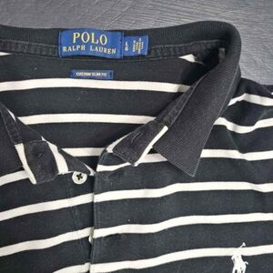 Polo by Ralph Lauren Black and White Striped Polo Shirt